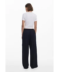 Desigual Women's Straight plain tailor trousers