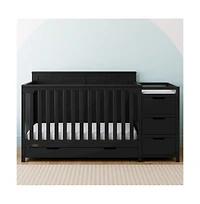 Graco Hadley 5-in-1 Convertible Crib and Changer with Drawer (Black)
