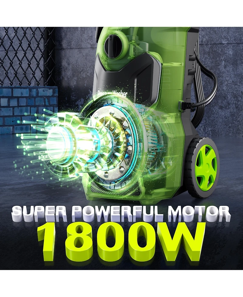 3300 Psi 2.0 Gpm Electric Pressure Washer with Foam Cannon & Hose Reel
