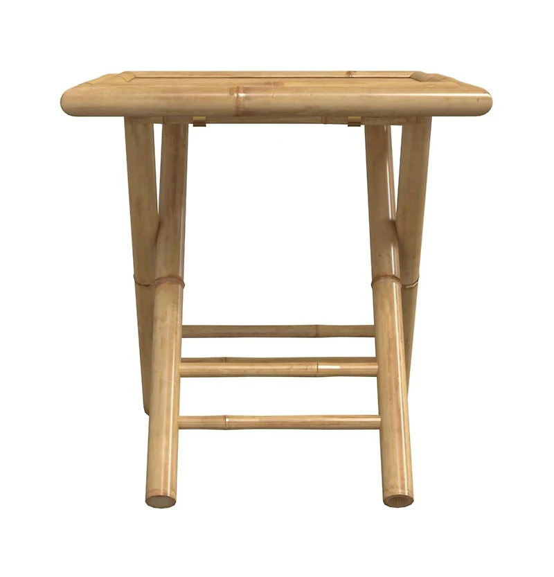 vidaXL Folding Patio Table 17.7"x17.7"x17.7" Bamboo