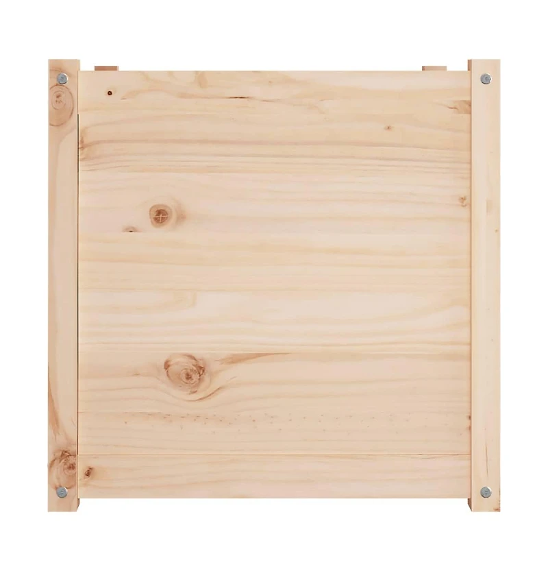vidaXL Garden Planters 2 pcs 23.6"x23.6"x23.6" Solid Wood Pine