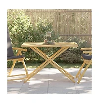 vidaXL Folding Patio Table 43.3"x21.7"x29.5" Bamboo