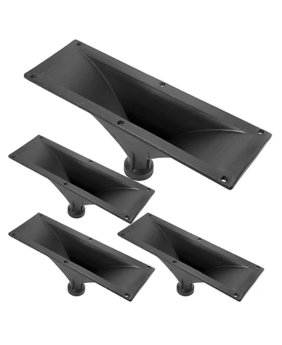 5 Core 15x5 Rectangle Plastic Screw-On Horn 4Pcs for Assorted Speaker Cabinets 34mm Throat