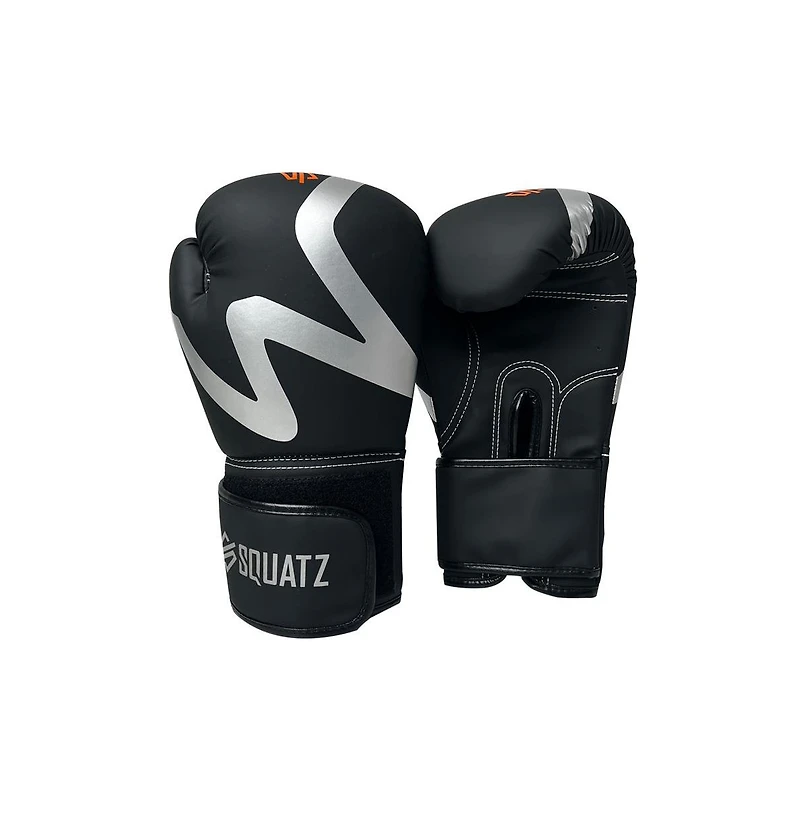 Squatz Sports Boxing Gloves, Heavy Bag Gloves for Boxing, Kickboxing, Muay Thai, Mma (Black)
