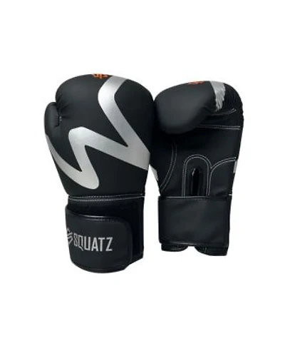 Squatz Sports Boxing Gloves Heavy Bag Gloves For Boxing Kickboxing Muay Thai Mma Black