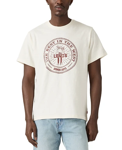 Levi's Men's Relaxed Fit Short Sleeve Cowboy Graphic Crewneck T-Shirt