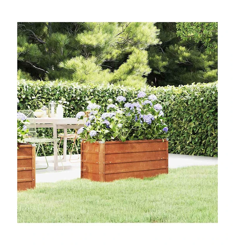 vidaXL Garden Raised Bed Rusty 39.4"x15.7"x17.7" Corten Steel