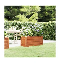 vidaXL Garden Raised Bed Rusty 39.4"x15.7"x17.7" Corten Steel