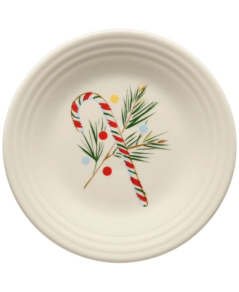 Fiesta Jolly Christmas Candy Cane Classic Rim 9" Luncheon Plate