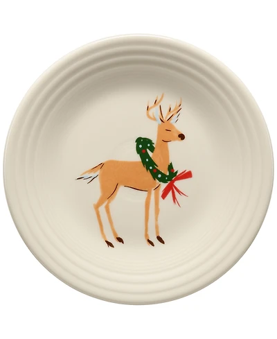 Fiesta Jolly Christmas Reindeer Classic Rim 9" Luncheon Plate
