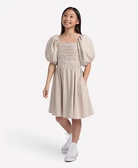 abercrombie kids Girls Emerson Puff Sleeve Mini Dress