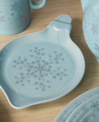 Fiesta Sky Snowflakes 8.75" Ornament Shaped Plate, Exclusively at Macy's