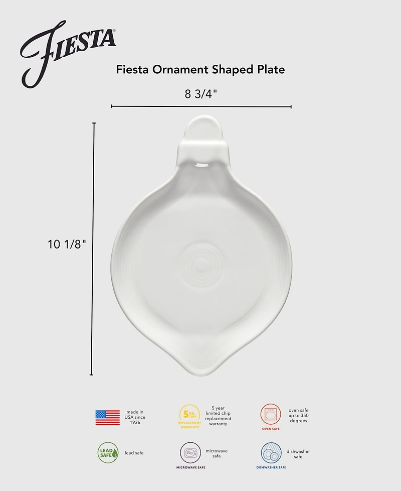 Fiesta Jade Snowflakes Ornament Shaped Plate, Exclusively at Macy's
