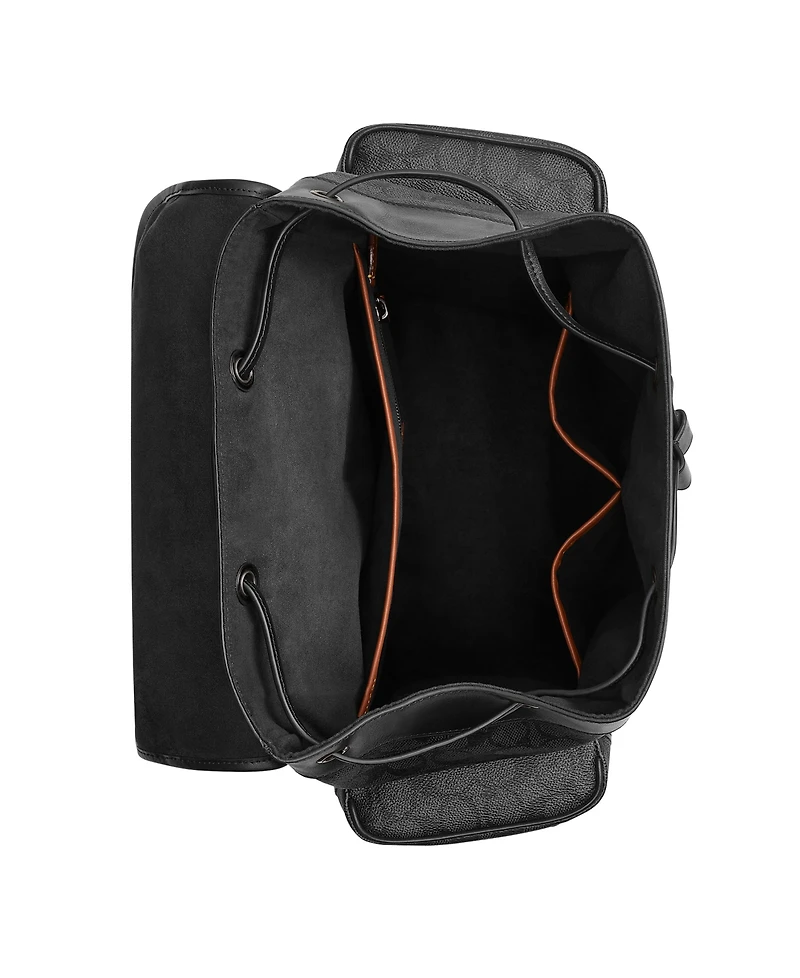Coach Men's Hitch Signature Canvas with Patches Backpack