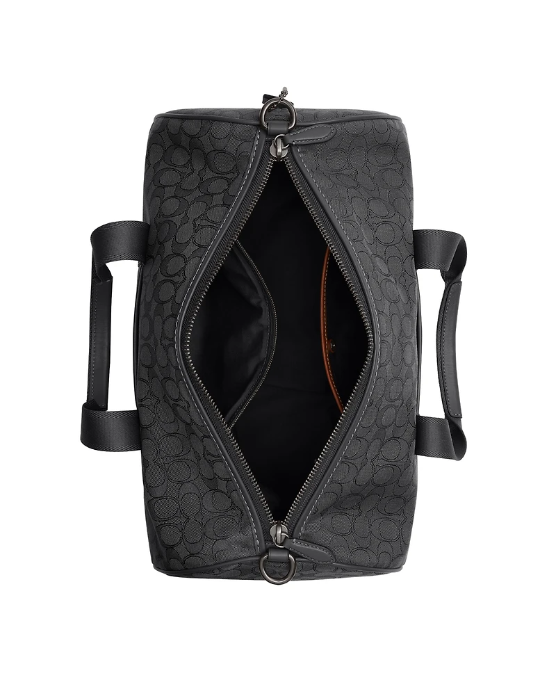 Coach Men's Theo Signature Jacquard Duffle Bag