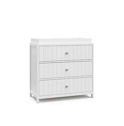 Graco Teddi 3 Drawer Chest with Changing Table Topper (White)