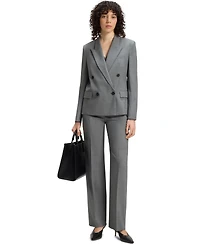 Boss by Hugo Women's Melange Virgin Wool Double-Breasted Blazer