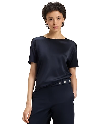 Boss by Hugo Women's Stretch-Silk Regular-Fit T-Shirt