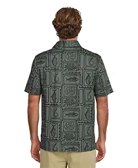 Quiksilver Waterman Men's Regular Fit Fish Block Polo Shirt