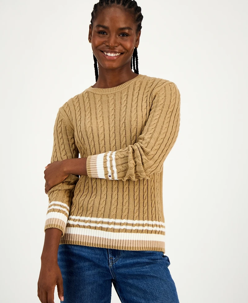 Tommy Hilfiger Women's Cotton Cable Knit Sweater