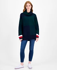 Tommy Hilfiger Women's Plaid Cowlneck Sweater