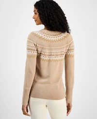 Tommy Hilfiger Women's Round-Neck Long-Sleeve Fair Isle Sweater