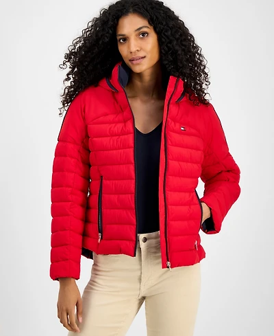 Tommy Hilfiger Women's Hooded Long-Sleeve Puffer Jacket