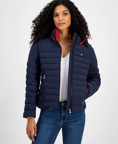 Tommy Hilfiger Women's Hooded Long-Sleeve Puffer Jacket