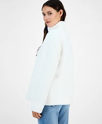 Tommy Hilfiger Women's Quarter-Zip Faux-Sherpa Jacket