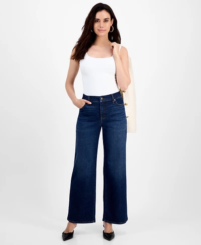 I.n.c. International Concepts Petite High-Rise Wide-Leg Jeans, Macy's Exclusive