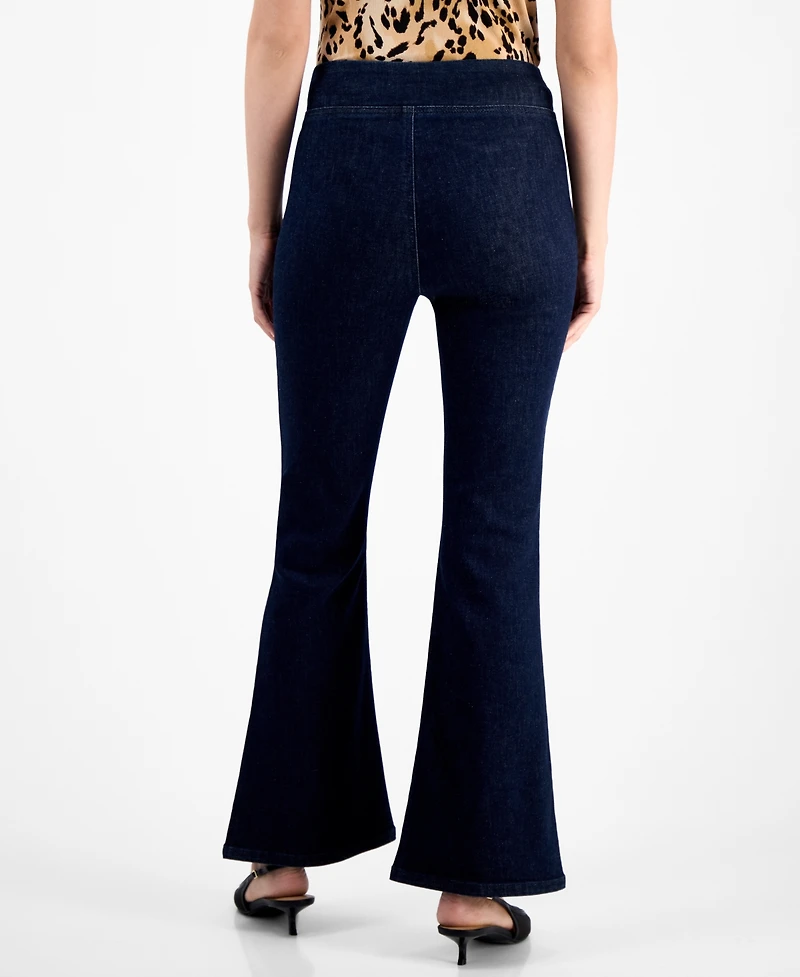 I.n.c. International Concepts Petite High-Rise Pull-On Flared Jeans, Macy's Exclusive
