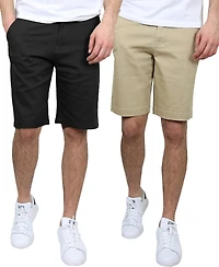 Galaxy By Harvic Men's 2-Pack Flex Stretch Chino Shorts
