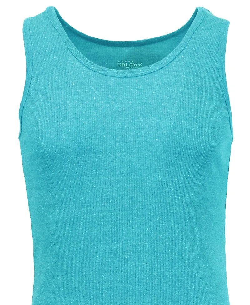 Galaxy By Harvic Men's 2-Pack Heavyweight Ribbed Tank Top