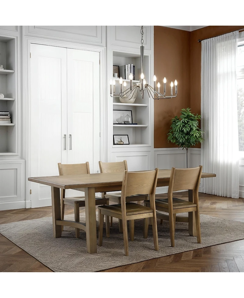 Nordic 5-Pc Dining Set (Table + 4 Side Chairs)