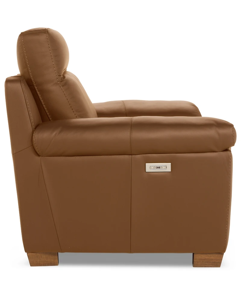 Julius Ii Leather Power Recliner, Exclusively at Macy's