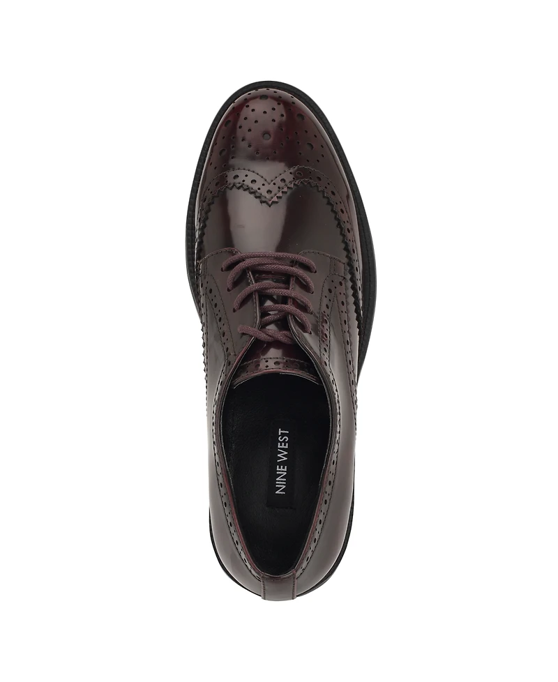 Nine West Women's Studey Lace-Up Wingtip Oxford Shoes