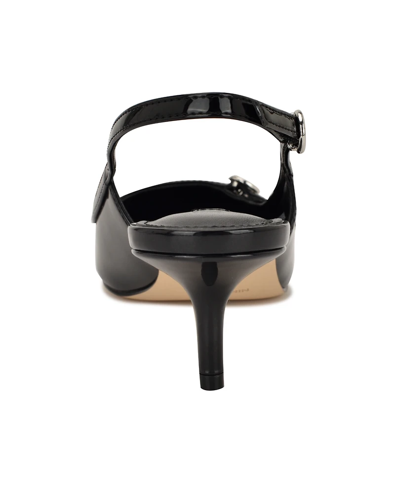 Nine West Women's Ashlea Slingback Kitten Heel Pumps