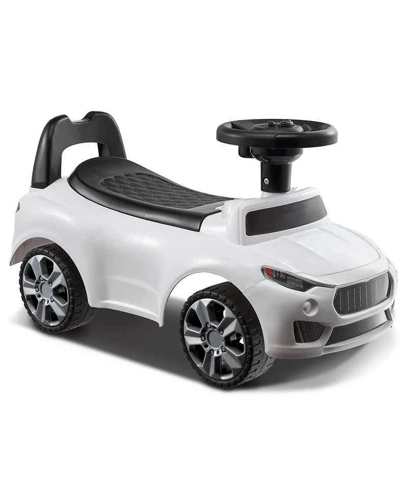 Toddler Ride On Push Car Ages 1-3 with Music Steering Wheel and Under Seat Storage