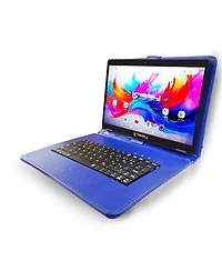 Linsay 10.1"Octa Core 256GB Storage Android 15 Tablet with Style Keyboard
