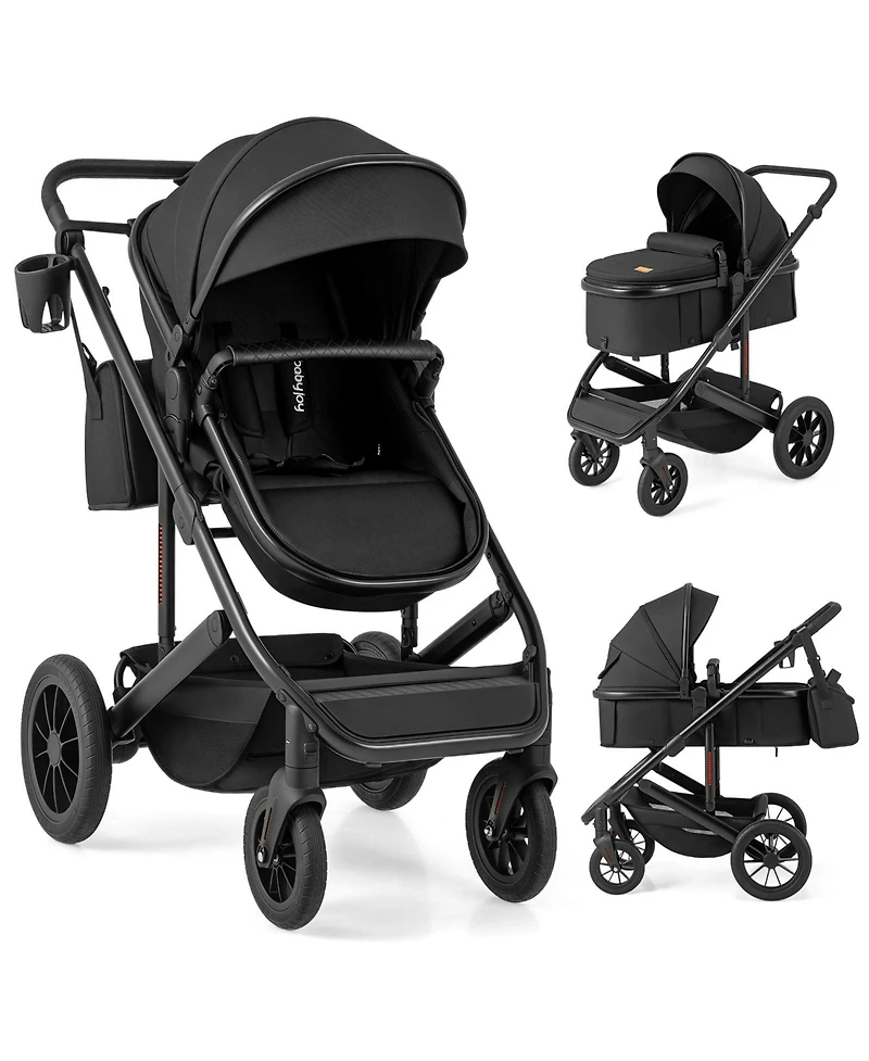 Gymax Toddler 3-in-1 Newborn Stroller Folding Convertible High Landscape Stroller