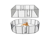 16 Panel 40 Inches Height Dog Playpen with Lock and Large Door