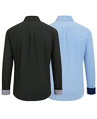 Galaxy By Harvic Men's 2-Pack Slim Fit Solid Shirt