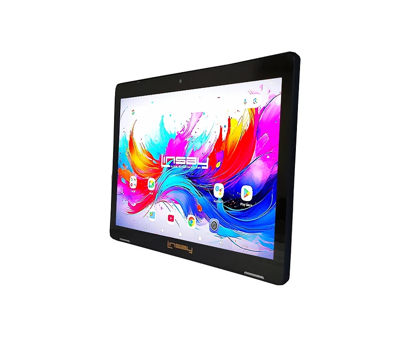Linsay 10.1" Octa Core 256GB Storage Android 15 Tablet with Pop Holder and Pen Stylus