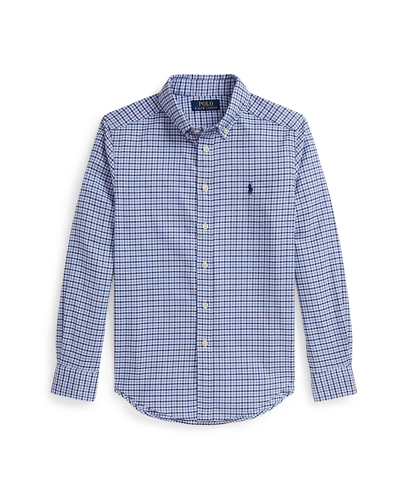 Polo Ralph Lauren Big Boys Gingham Performance Canvas Shirt