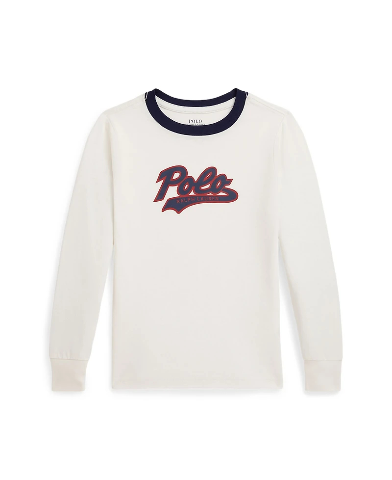 Polo Ralph Lauren Toddler and Little Boys Logo Cotton Long Sleeve T-Shirt