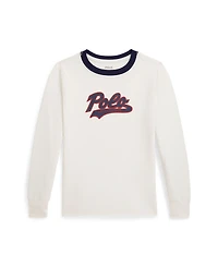 Polo Ralph Lauren Toddler and Little Boys Logo Cotton Long Sleeve T-Shirt