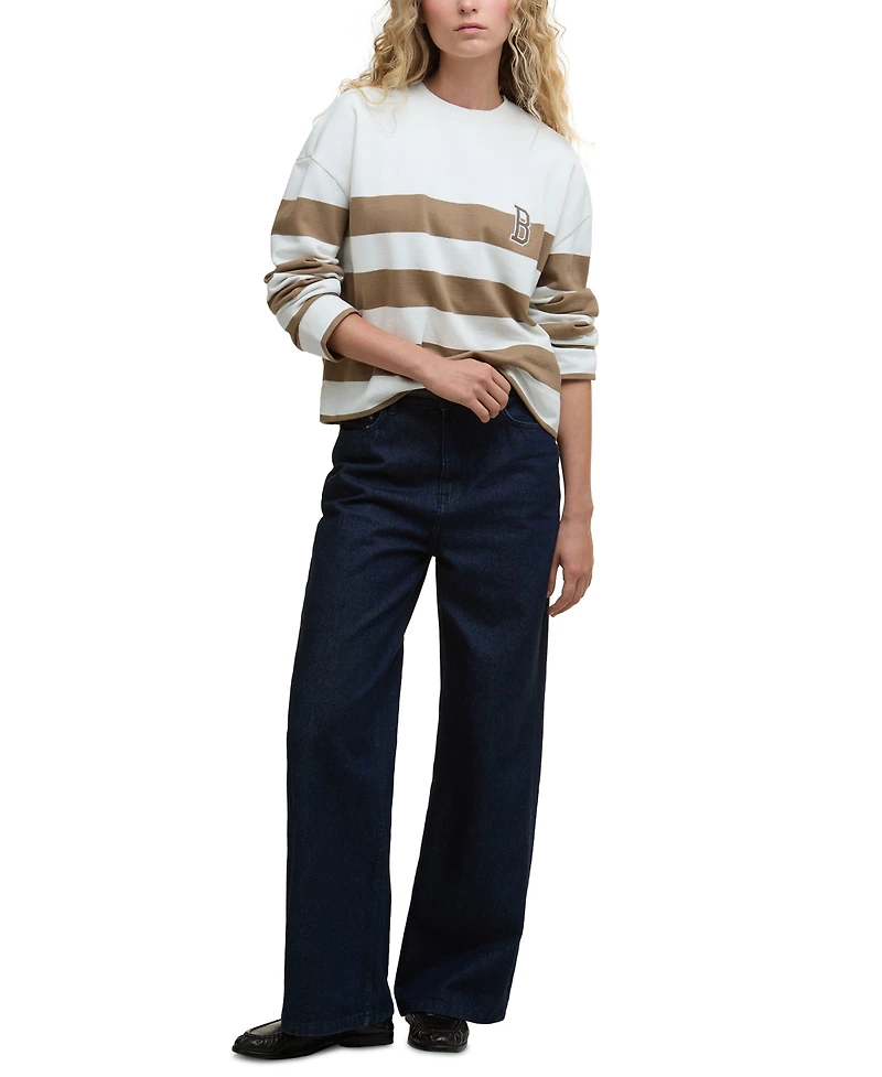 Barbour Women's Embroidered Striped Sweatshirt