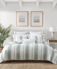 Tommy Bahama La Prisma Stripe Texture Cotton 3-Pc. Quilt Set, King