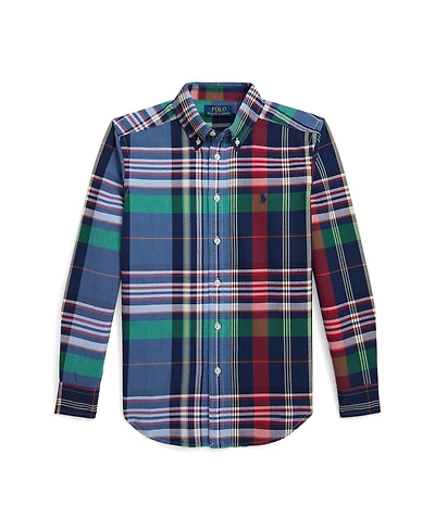 Polo Ralph Lauren Big Boys Plaid Oxford Shirt