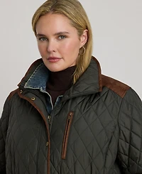 Lauren Ralph Plus Hooded Quilted Anorak Coat